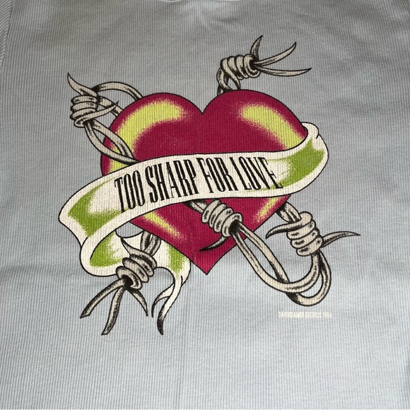 NWT Daydreamer Too Sharp For Love Shrunken Tee - Picture 4 of 5